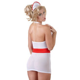 Cottelli Powernet Nurse Outfit White with Red Cross Detail from Nice 'n' Naughty